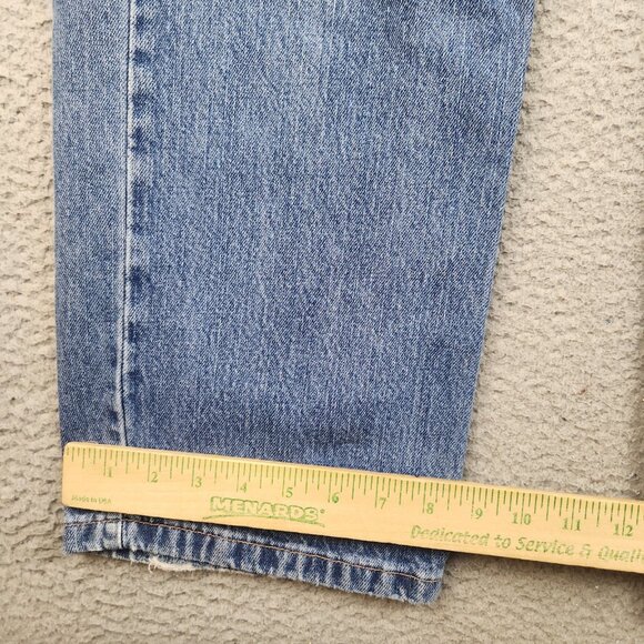 Relaxed Straight Faded Distressed Mens Workwear Blue Jeans Denim 36x30 Cotton - Picture 5 of 12
